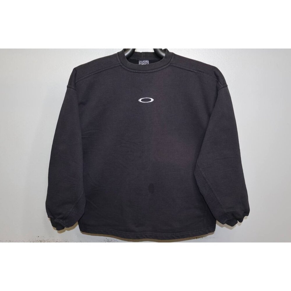Vintage 90s Oakley Software Sweatshirt Center Logo LARGE Embroidered ULTRA RARE